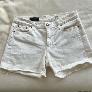Jcrew Ivory Denim Shorts